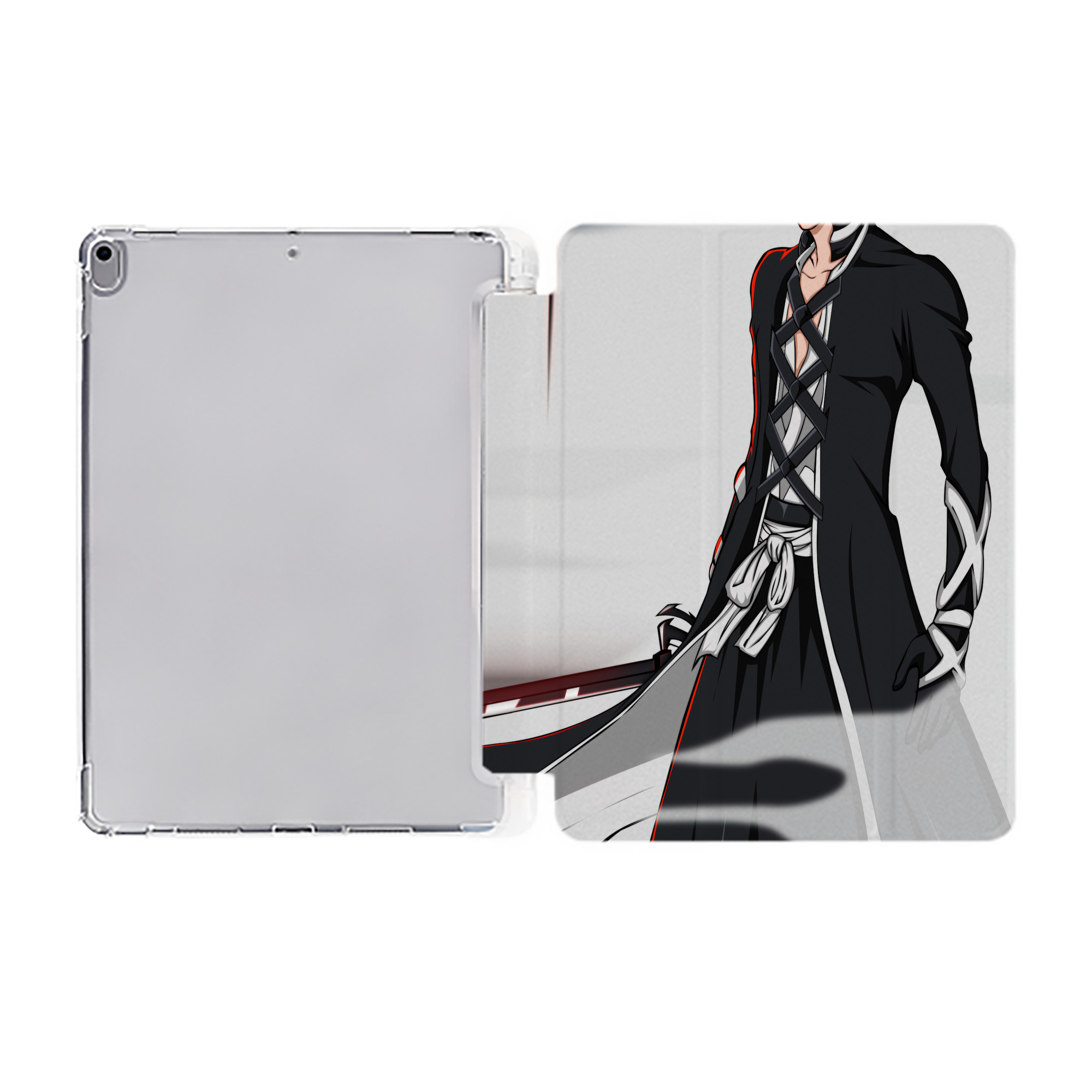 （画像用） ブリーチ BLEACH IPad ケース ペン収納付き 三つ折りスタンド PUレザー×シリコン 対応機種9.5/10.5/10.9インチ